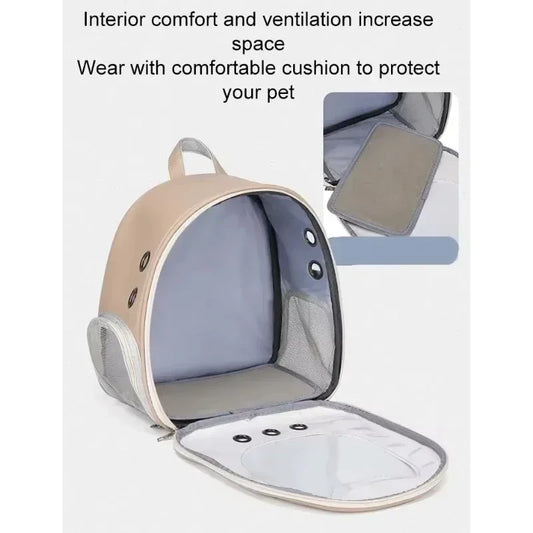Transparent Pet Carrier Backpack NZ | PU Portable Travel Bag for Cats & Small Dogs – PawNest