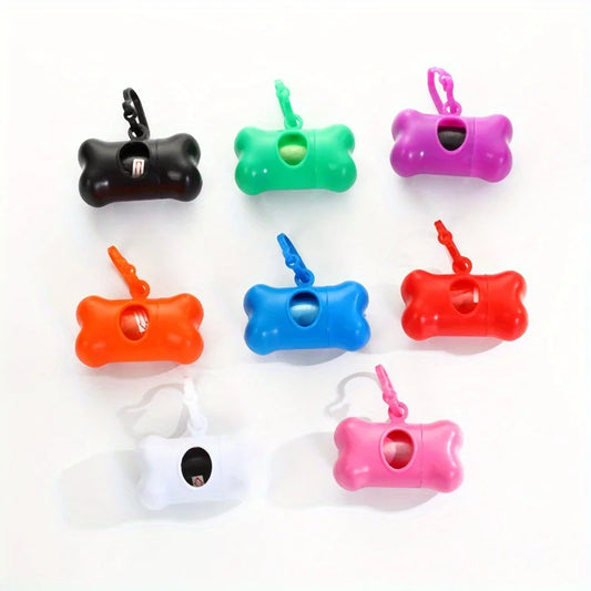 Colorful Bone-Shaped Dog Poop Bag Dispenser – Portable & Fun