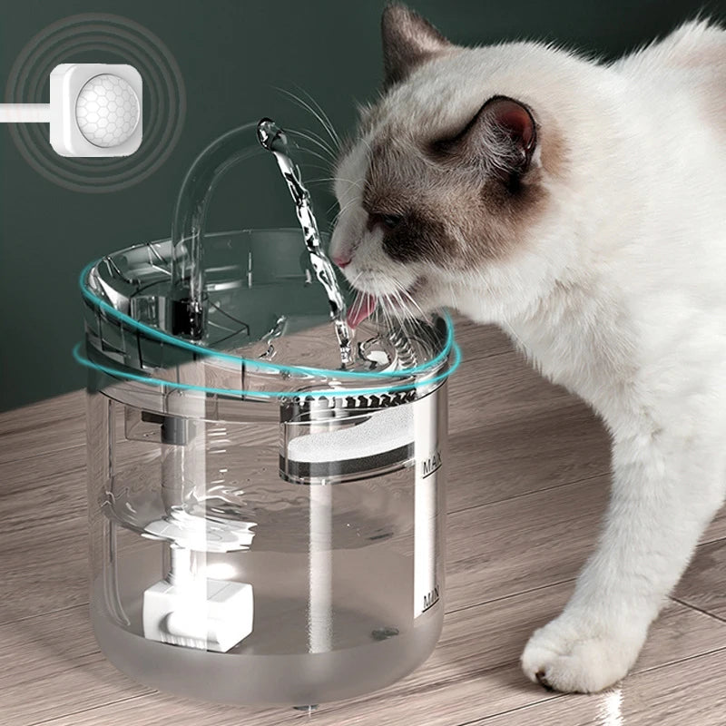 Automatic Pet Water Dispenser NZ | Sensor-Activated Circulating Fountain with Filter – PawNestn pet drinking water