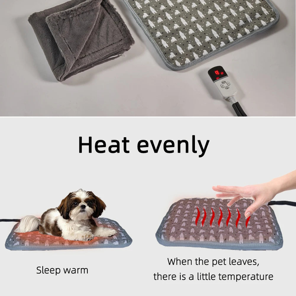 220V Electric Pet Heating Pad NZ | Washable Winter Warmer for Dogs & Cats – PawNest