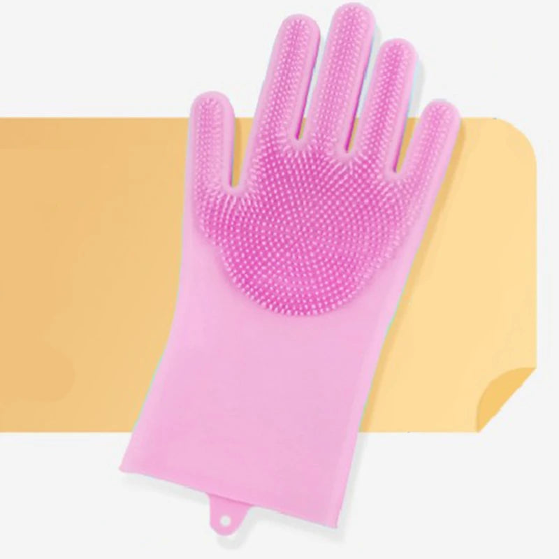 Pet Grooming & Bathing Gloves – Silicone Scrubber Glove for Dogs & Cats, Shampoo Massager & Hair Remover