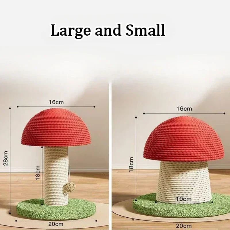 Mushroom Cat Scratching Tree NZ | Wear-Resistant Climbing Tower & Scratching Post for Kittens – PawNest