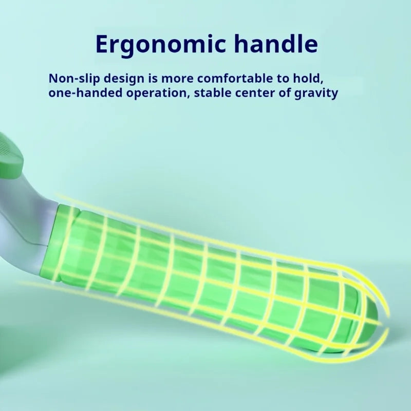 One-Click Pet Hair Removal Brush – Easy Grooming Tool for Dogs & Cats | Gentle, Self-Cleaning De-shedding Comb