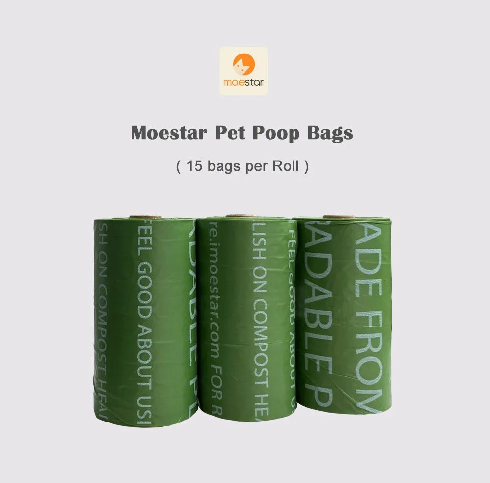 Moestar Pet Leash Poop Bag Dispenser & Dual Extension Belt | Walk 2 Pets with Replaceable Waste Bags – Dog Walking Accessory NZ