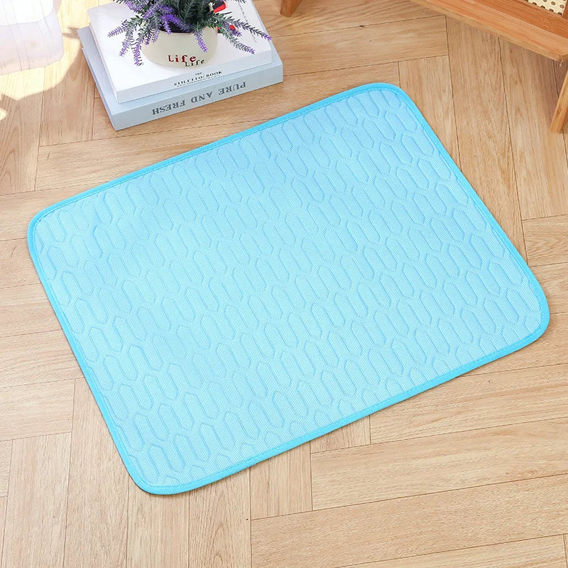 Ice Silk Cooling Pet Pad NZ | Summer Dog & Cat Sleeping Mat – Breathable Latex Sofa Pad – PawNest