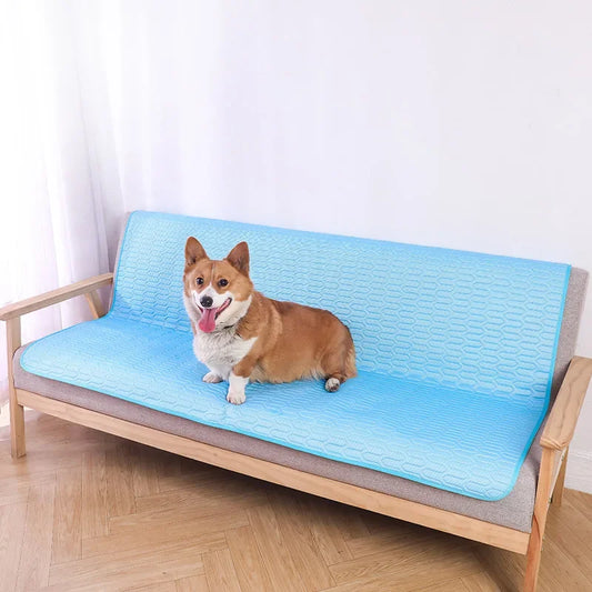 Ice Silk Cooling Pet Pad NZ | Summer Dog & Cat Sleeping Mat – Breathable Latex Sofa Pad – PawNest