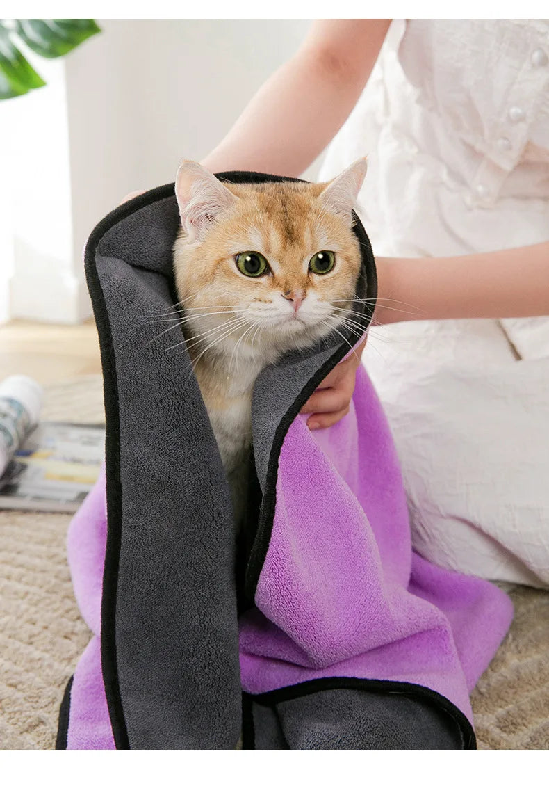 Quick-Dry Pet Towel NZ | Soft & Absorbent Dog & Cat Bath Robe – PawNest