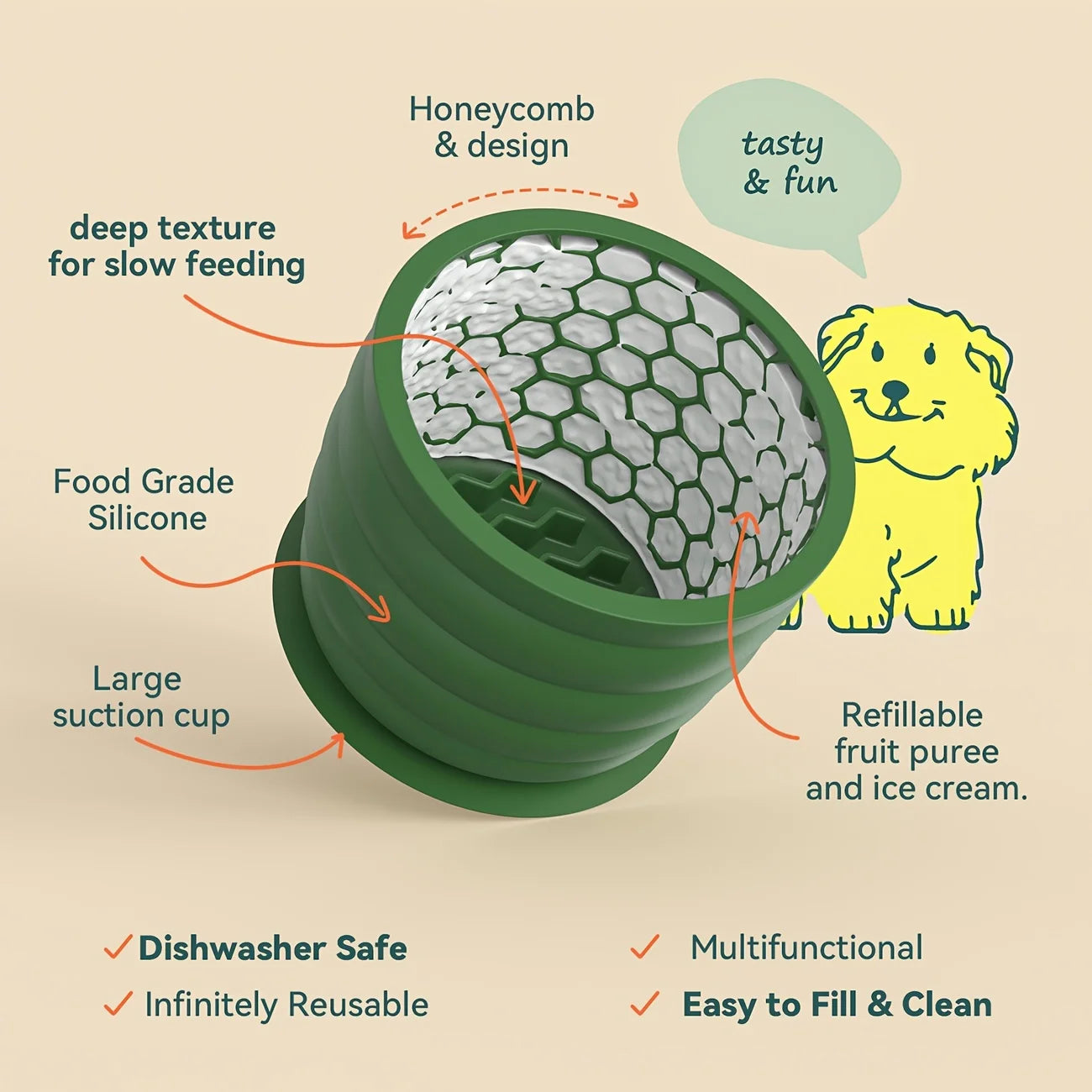 Silicone Slow Feeder Dog Bowl NZ | Non-Slip Suction Cup Healthy Eating Bowl for Small Breeds – PawNest