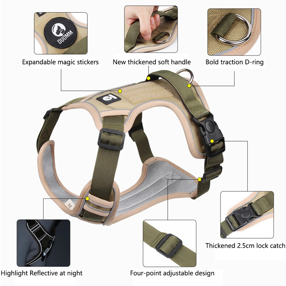 Reflective Labrador Dog Harness NZ | Adjustable Oxford Cloth Vest for Medium & Large Dogs – PawNest