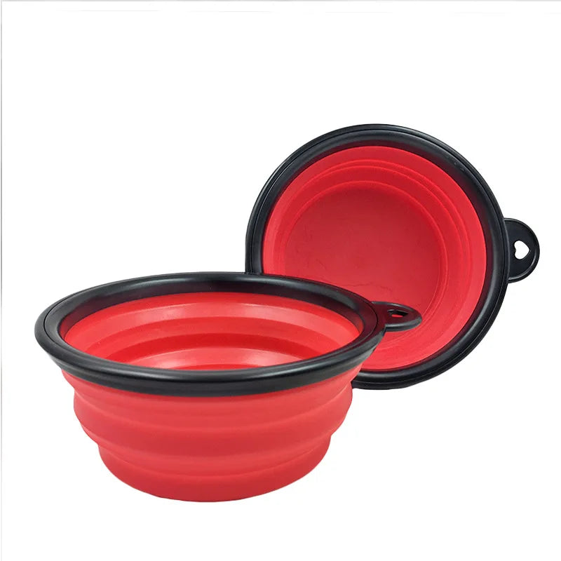 350ml Folding Silicone Dog Bowl – Portable Travel Feeder Dish