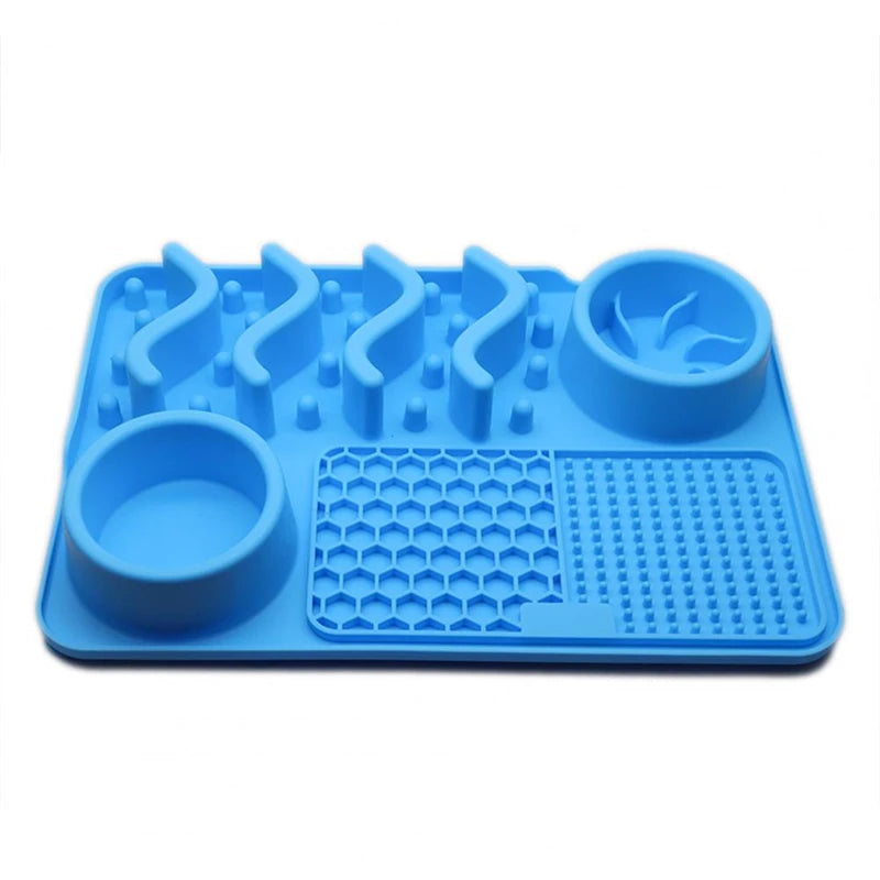 3-in-1 Slow Feeder Dog Bowl & Licking Mat NZ | Suction Cup Anxiety Relief Feeder – BPA Free – PawNest