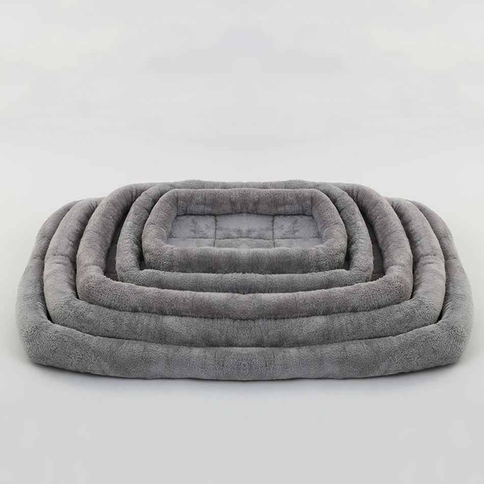Soft Plush Pet Bed NZ | Square Kennel Cushion for Cats & Dogs – All Sizes – PawNest