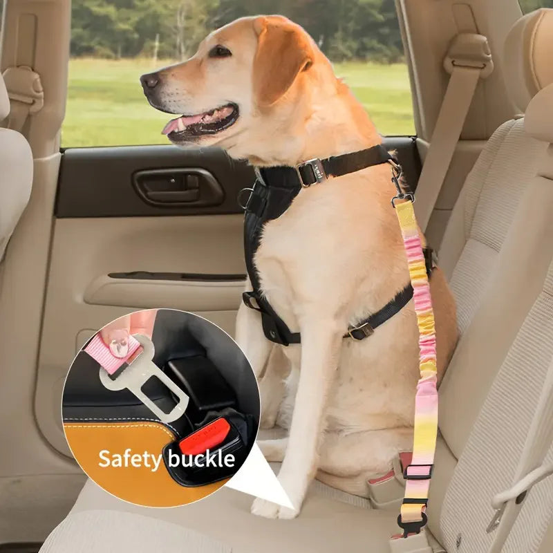 Pet Car Safety Belt for Dogs & Cats – Adjustable Seatbelt Harness for Small & Medium Pets | Travel Buckle Restraint for Safety