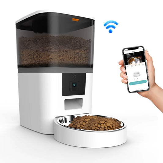 Smart Pet Feeder 4L with Camera NZ | App-Controlled Auto Dog & Cat Dispenser – PawNest