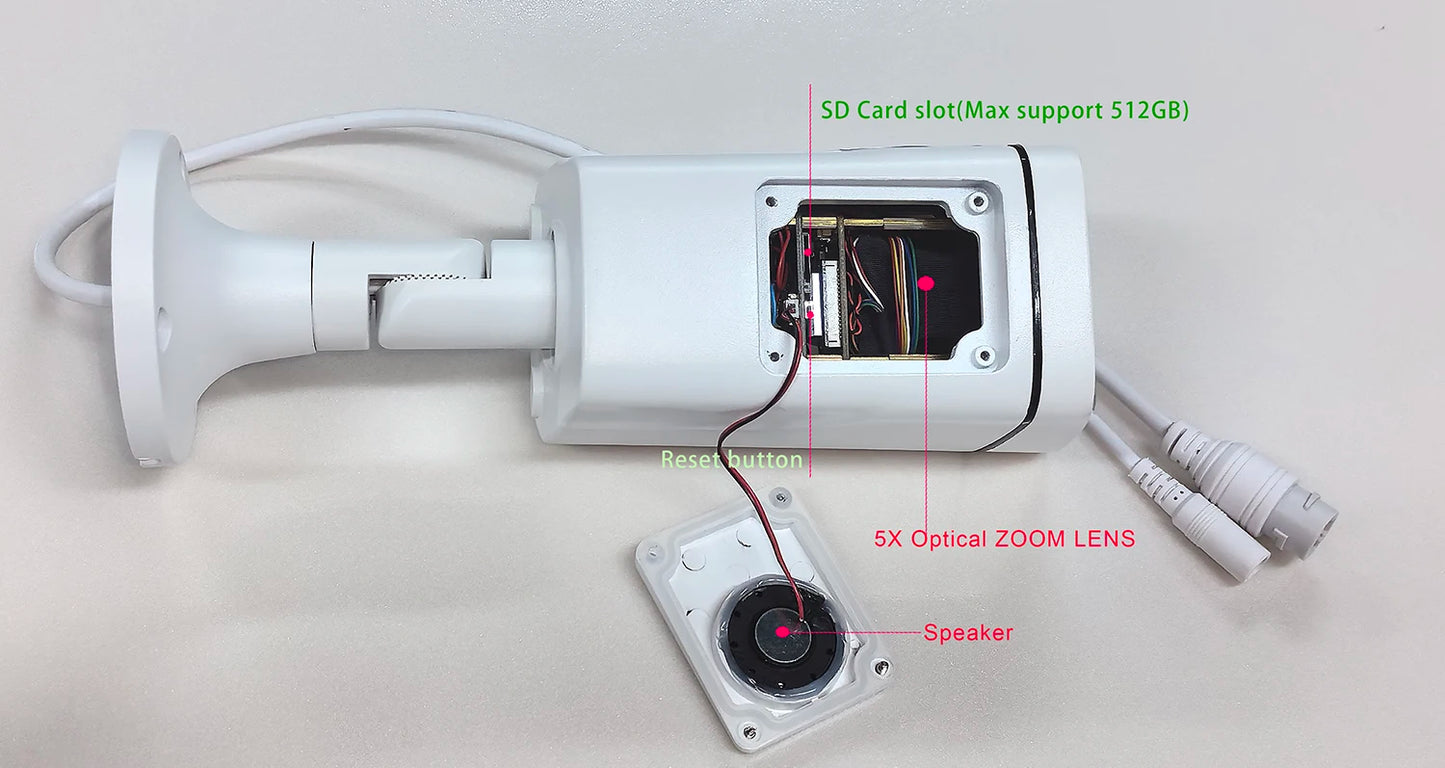 CamHi 4K 8MP IP Camera – 15x Zoom, WiFi/Poe, Audio, Outdoor