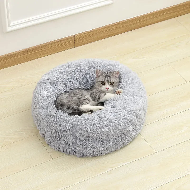Soft Long Plush Dog Bed House NZ | Cozy Pet Basket & Sleeping Sofa for Dogs & Cats – PawNest
