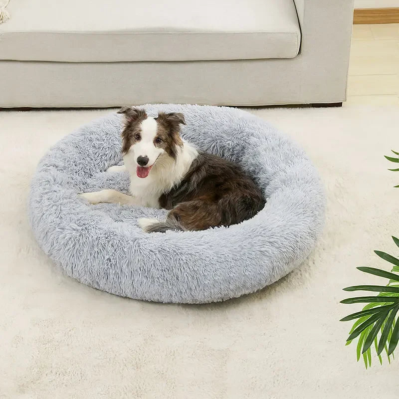 Soft Long Plush Dog Bed House NZ | Cozy Pet Basket & Sleeping Sofa for Dogs & Cats – PawNest