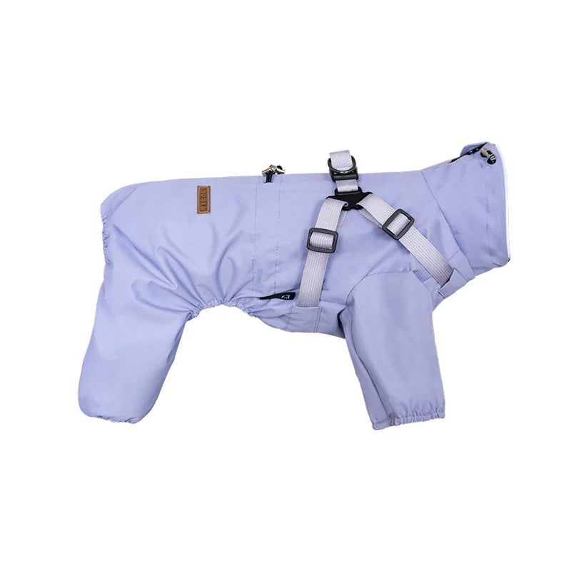 Waterproof Dog Raincoat with Harness NZ | Reflective Adjustable Jumpsuit for Small & Medium Dogs – PawNest