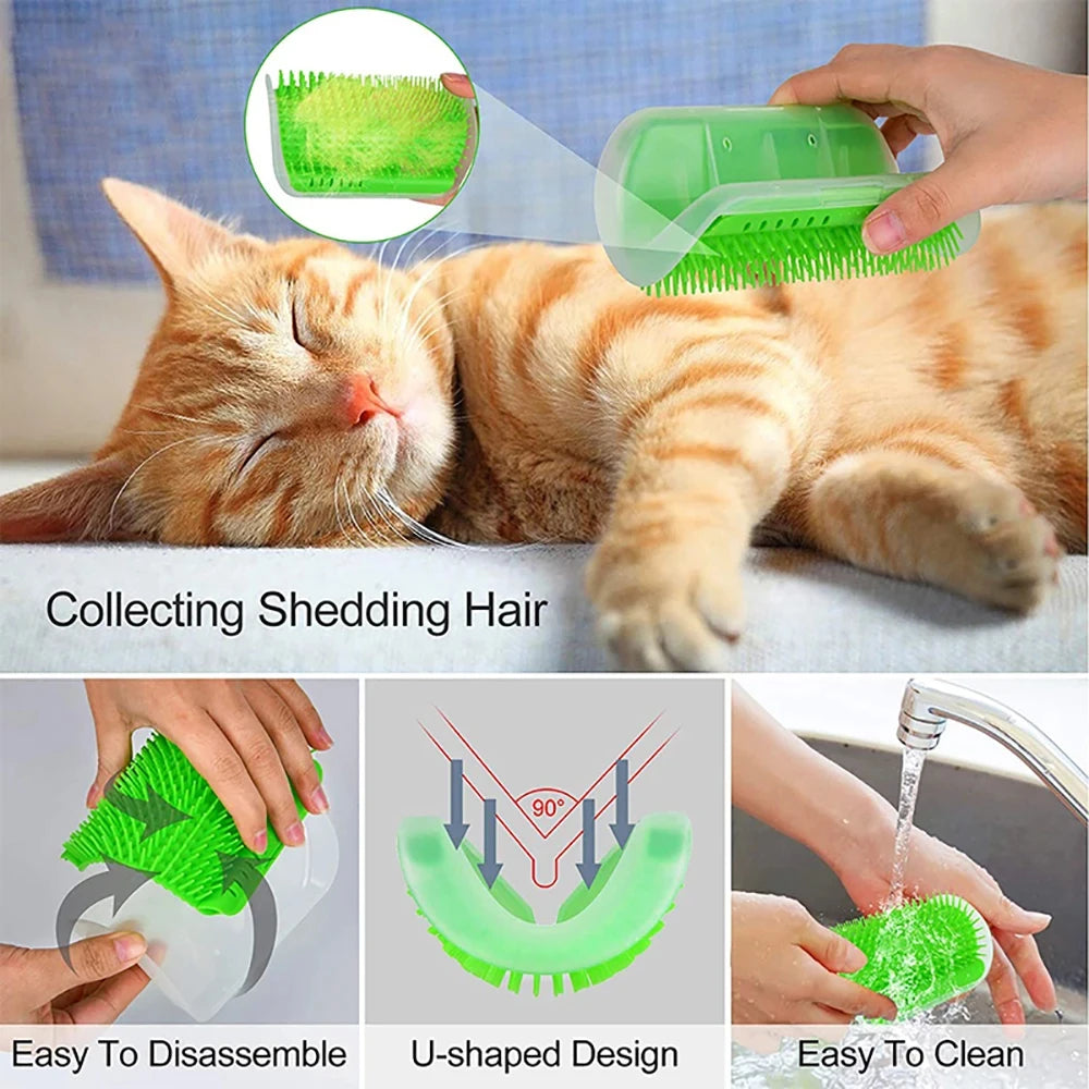 Cat Scratcher Massager & Grooming Brush NZ | Hair Removal Comb for Cats & Dogs – PawNest