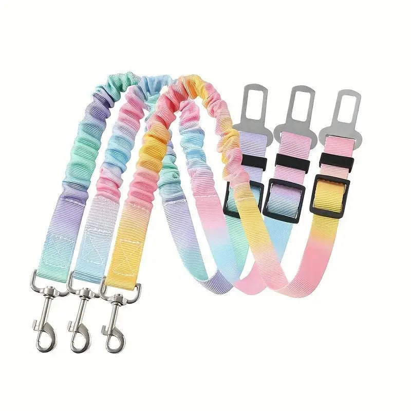 Pet Car Safety Belt for Dogs & Cats – Adjustable Seatbelt Harness for Small & Medium Pets | Travel Buckle Restraint for Safety