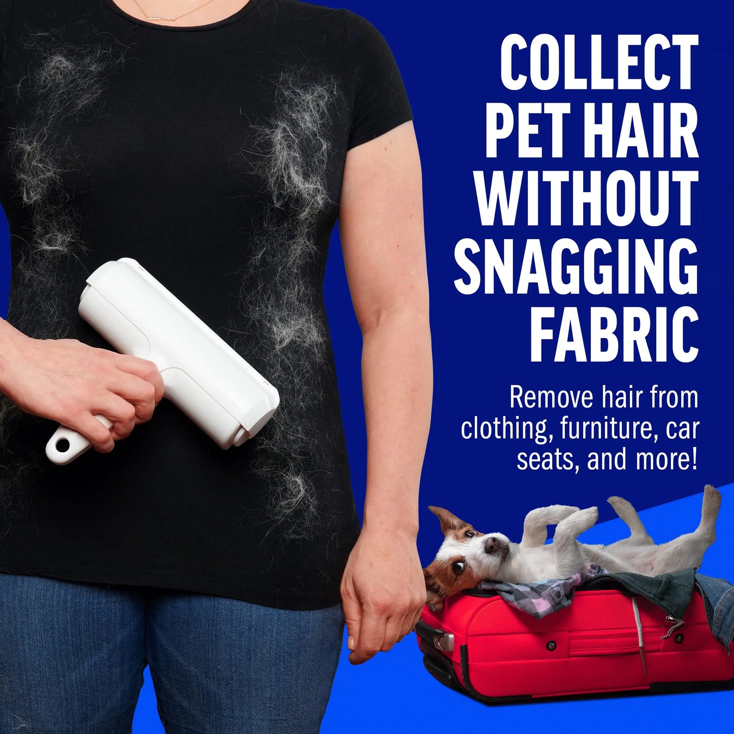 Self-Cleaning Pet Grooming Brush – Easy-to-Clean Reusable Pet Hair Remover & Lint Roller for Dogs & Cats