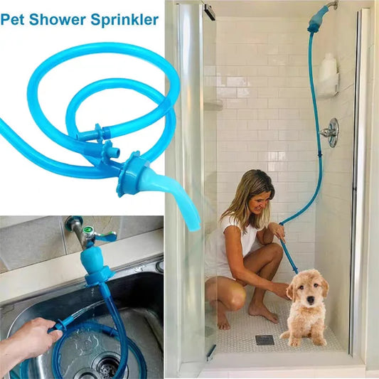 Flexible Silicone Pet Bath Hose – Dog Wash Faucet Sprayer