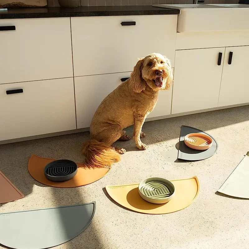 Round Silicone Slow Feeder Bowl NZ | Anti-Choking Non-Slip Suction Cup Dog & Cat Food & Water Bowl – PawNestDish Bowl