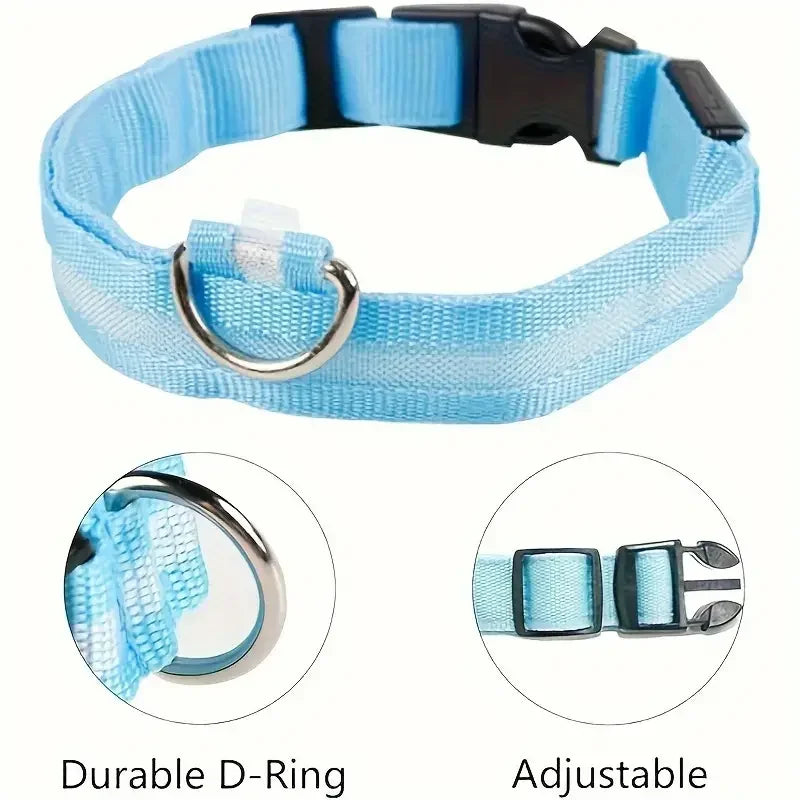 Light Up LED Dog Collar – Safety Flashing Glow Battery Collar
