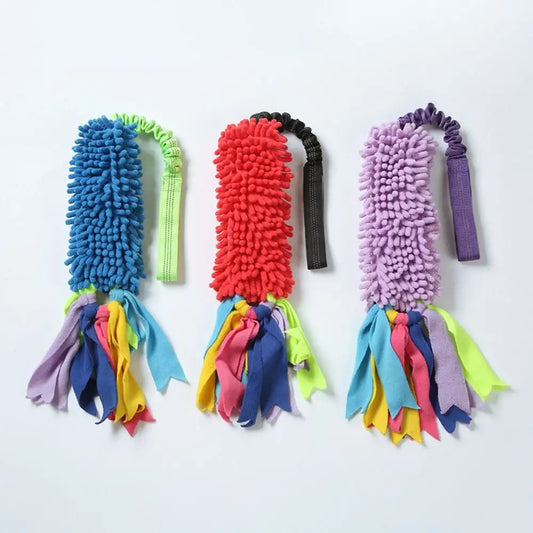Colorful Plush Squeaky Dog Chew Toy NZ | Interactive Teething & Rope Toy for Boredom Relief – PawNest
