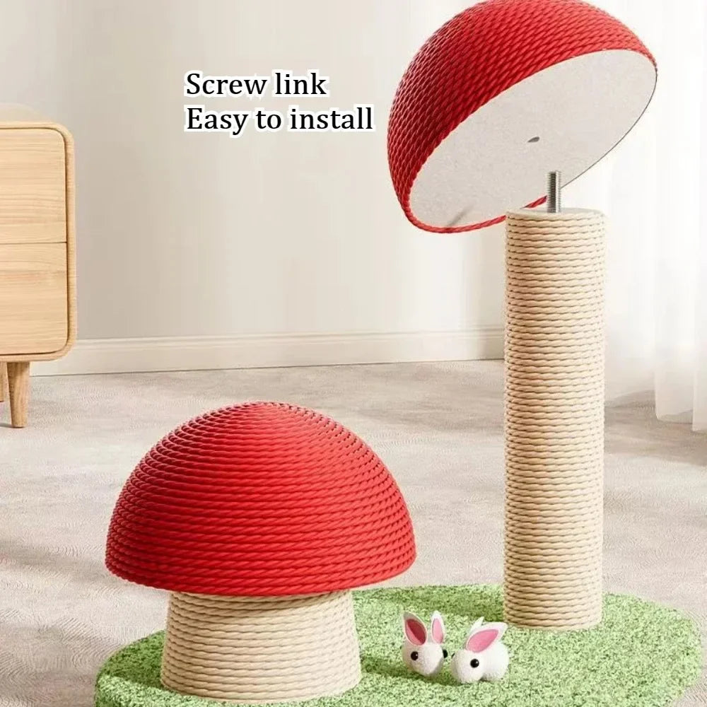 Mushroom Cat Scratching Tree NZ | Wear-Resistant Climbing Tower & Scratching Post for Kittens – PawNest