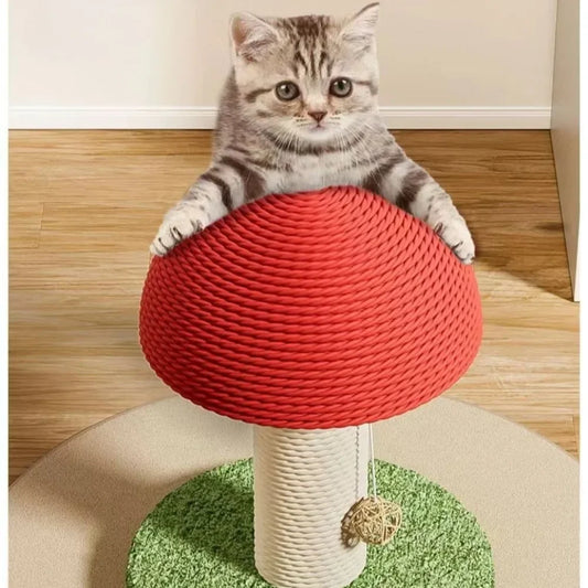 Mushroom Cat Scratching Tree NZ | Wear-Resistant Climbing Tower & Scratching Post for Kittens – PawNest