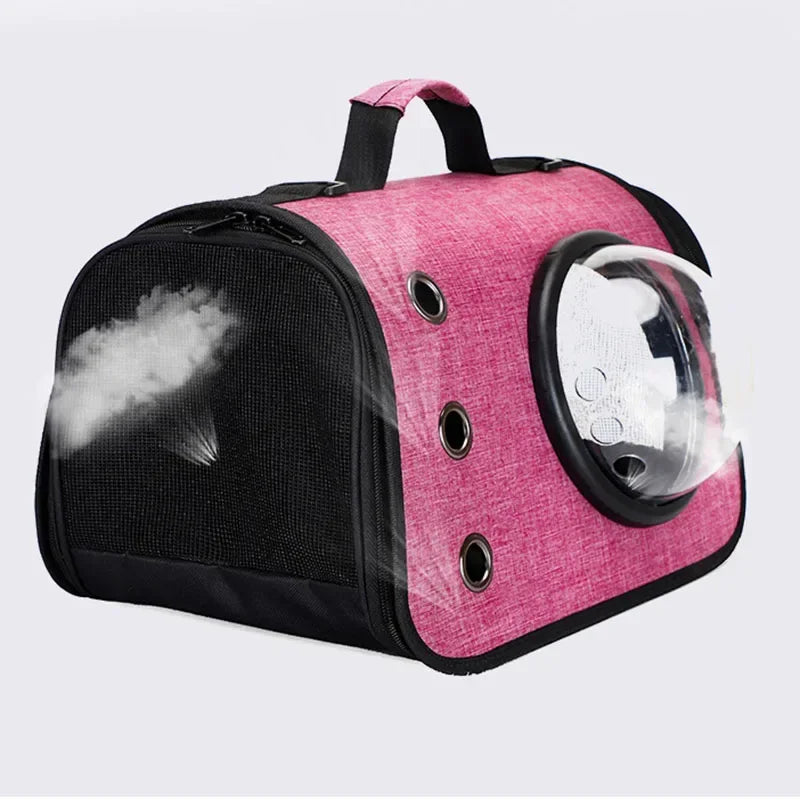 Portable Cat Travel Bag NZ | Transparent Foldable & Breathable Pet Backpack Carrier – PawNest