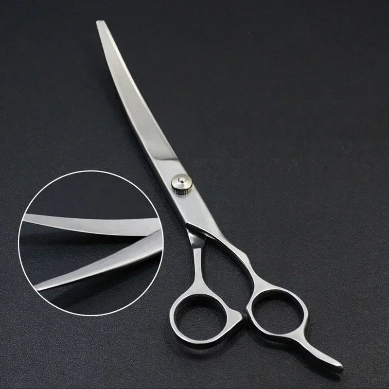 Pet Grooming Scissors Set – Professional Dog Hair Trimming Bent Scissors & Clippers for Precise Pet Haircuts
