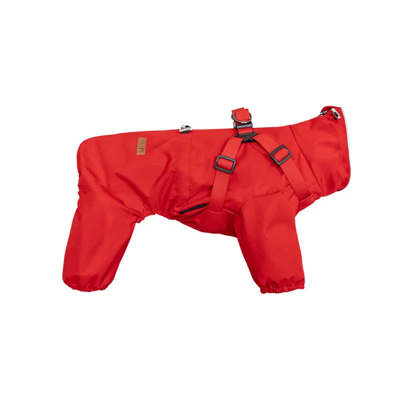 Waterproof Dog Raincoat with Harness NZ | Reflective Adjustable Jumpsuit for Small & Medium Dogs – PawNest