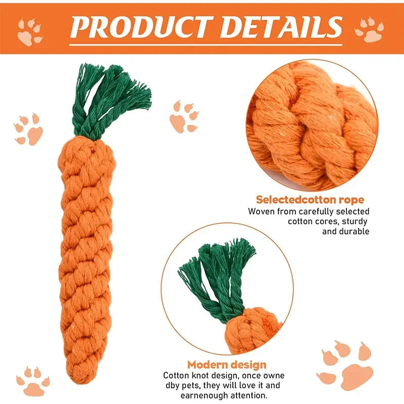 Cartoon Animal Dog Chew Toys NZ | Durable Braided Bite-Resistant Puppy Molar Cleaner – PawNestotton Rope Toy
