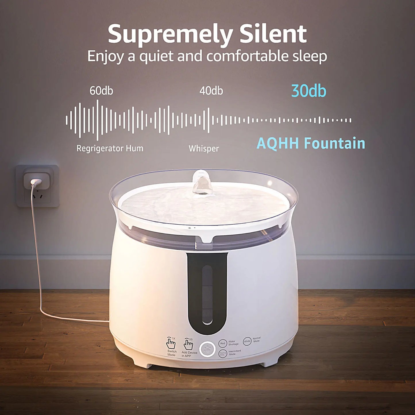 AQHH Wireless Cat Water Fountain NZ | Smart Automatic Fountain with App Control & Easy Cleaning – PawNest