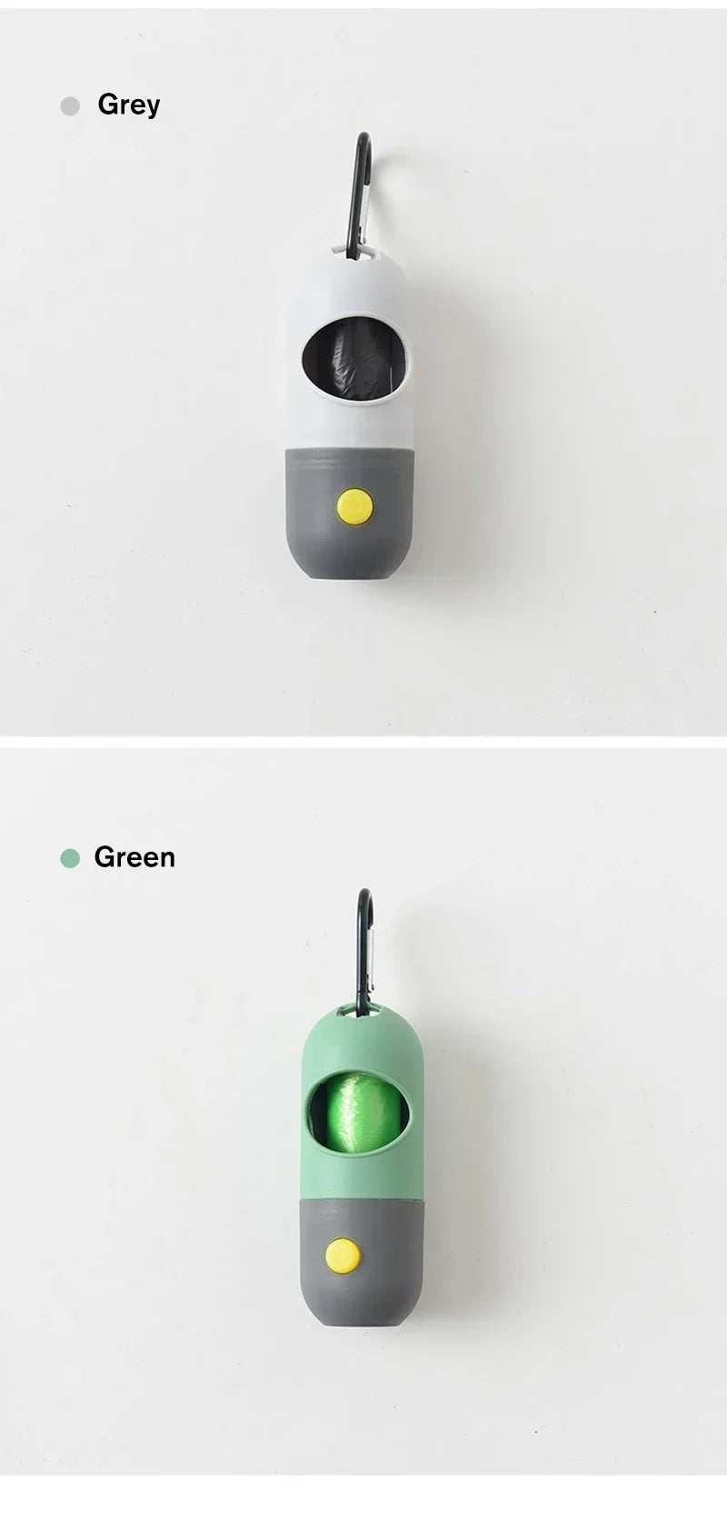 LED Light Dog Poop Bag Dispenser + Degradable Waste Bags