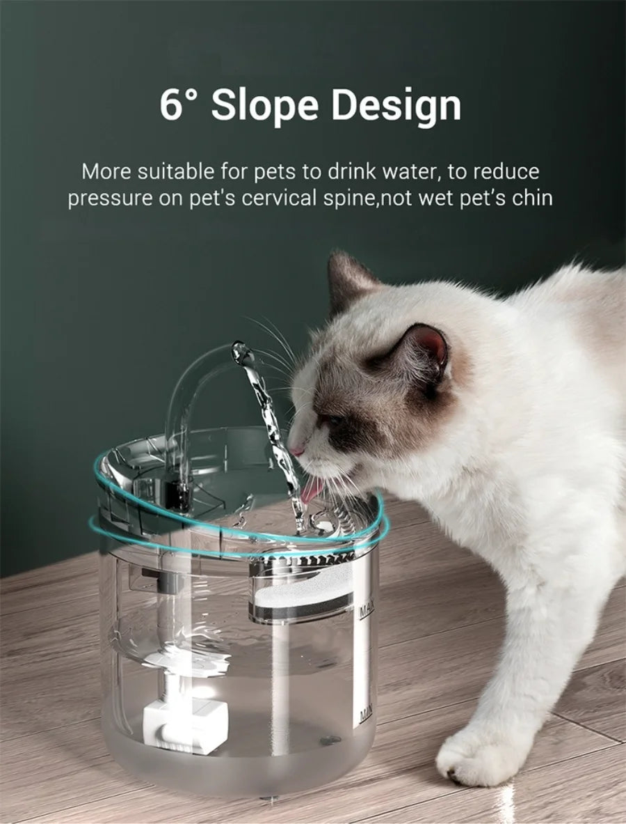 Automatic Pet Water Dispenser NZ | Sensor-Activated Circulating Fountain with Filter – PawNestn pet drinking water