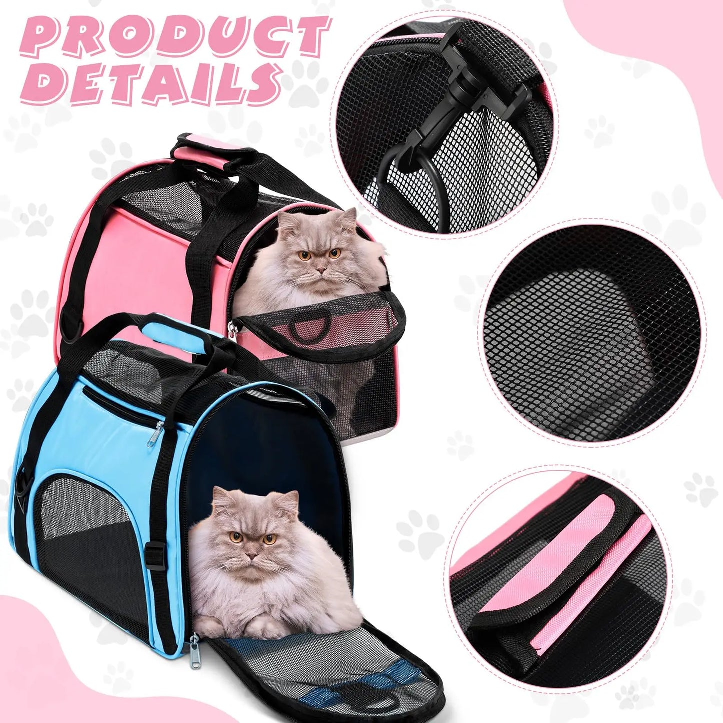 Pet Travel Carrier NZ – Portable Mesh Bag for Dogs & Cats | PawNest